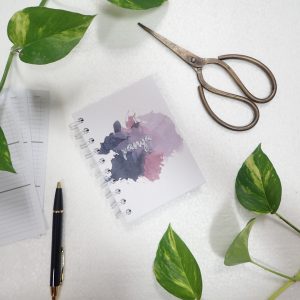Mini Notebook Art Paint Splash Purple